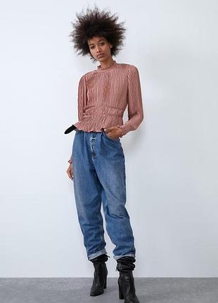 Розовая блузка zara 4