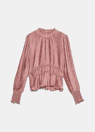 Розовая блузка zara 2