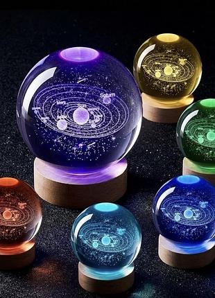 3d нічник «сонячна система» з led підсвічуванням (rgb)
