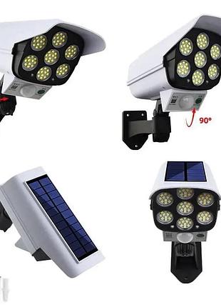 Вуличний ліхтар у формі камери solar light bl 2178 з пультом керування на сонячній батареї