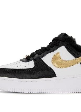 Air force low winter white black gold ❄️ хутро 4