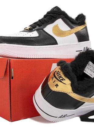 Air force low winter white black gold ❄️ хутро 2