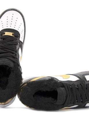 Air force low winter white black gold ❄️ хутро 3