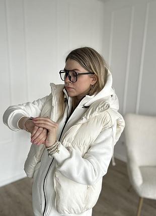 Комбінезон флісовий «клапан» 2xl/3xl 52/54 молочного кольору