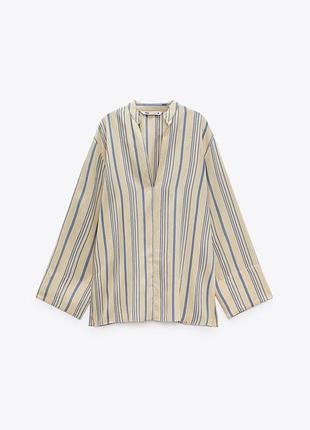 Полосатая блузка zara 4