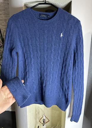 Жіночий светр polo ralph lauren косичка (шерсть/кашемір) оригінал
