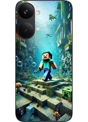 Силіконовий чохол epik для xiaomi poco x8 pro max 5g з принтом підводна пригода minecraft