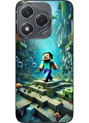 Силіконовий чохол epik для honor 400 lite з принтом підводна пригода minecraft