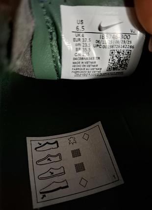 Кросівки жіночі nike зелені 37.5 (us 6.5) з довжиною устілки 23.5 см