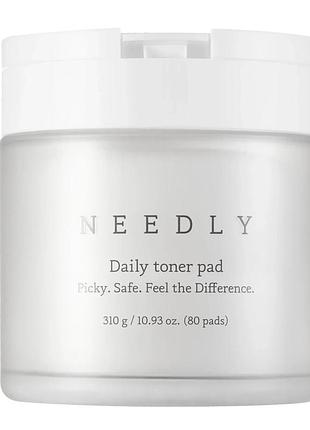 Пілінг – диски з bha і pha - кислотами needly daily toner pad, 80 шт