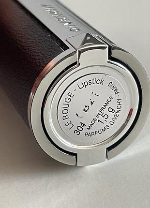 Оригінал. помада для губ givenchy le rouge interdit intense silk  👉🏻відтінок 304 mandarine boléro мініатюра 1,5 г 3