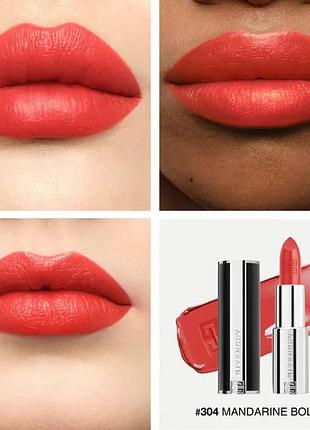 Оригінал. помада для губ givenchy le rouge interdit intense silk  👉🏻відтінок 304 mandarine boléro мініатюра 1,5 г 4