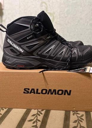 Черевики чоловічі salomon x ultra pioneer mid gtx чорні 44.5