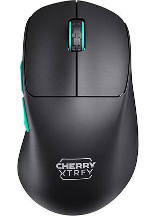 Беспроводная игровая мышь cherry xtrfy m64 wireless optical gaming mouse – black, эргономичная, чёрная