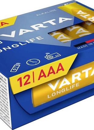 Батарейки aaa varta longlife power 1.5 в щелочные 12 шт