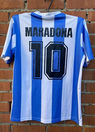 Ретро футболка збірної аргентини 1986 марадона (argentina 86" - retro - maradona #10)