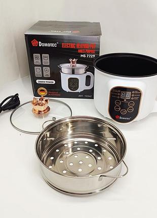 Электрическая кастрюля-пароварка domotec ms-7729 1.8л 2000вт zj-12