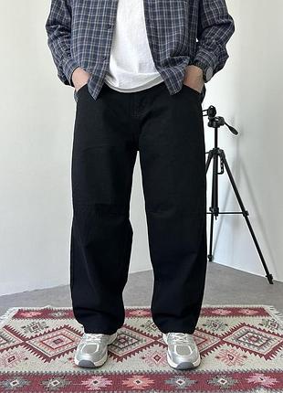 Кайфові обʼємні джинси baggy barrel у чорному кольорі 🔝