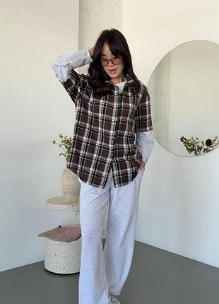 Жіночий костюм | сорочка + штани | oversize