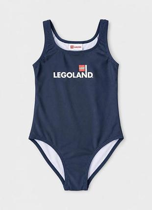 Детский сдельный купальник для девочки lego wear 128 см темно-синий (24081601)