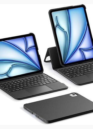 Клавіатурний чохол, esr, ascend keyboard case, чорний, для ipad pro/air 11/5/4, магнітна знімна клавіатура, підставка 15°-180°