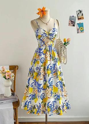 Плаття, сукня, лимони, платье