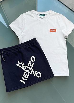 Комплект костюм спідниця та футболка на дівчинку 8 років kenzo оригінал