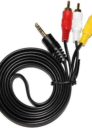 Кабель-перехідник jack 3.5 - 3 rca