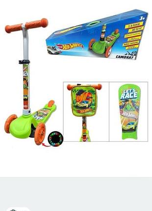 Самокат hot wheels дитячий триколісний