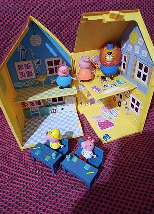 Ігровий набір peppa pig будиночок пеппи з фігурками