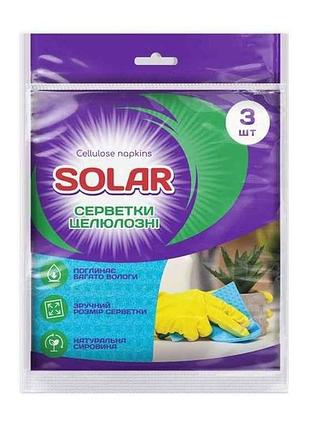Серветка для прибирання 3шт тм solar