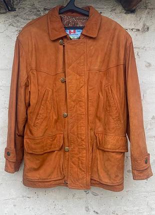 Вінтажна замшева куртка vera pelle (made in italy), l–xl