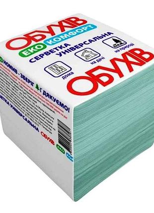 Серветки паперові 170шт універсальні v-складання екокомфорт тм обухов