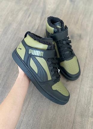Черевики шкіряні утеплені оригінал puma рр.43