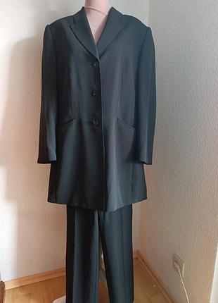 Елегантний брючний костюм-двійка gerry weber у тонку смужку (розмір 50-52 / xl-xxl)