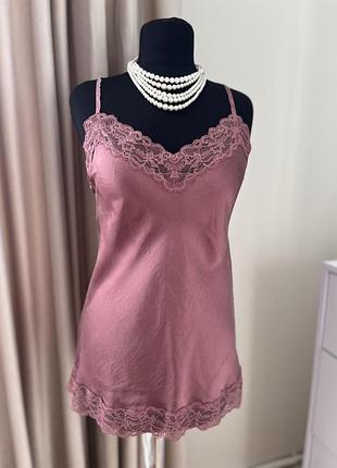 Шовкова майка intimissimi з мереживом