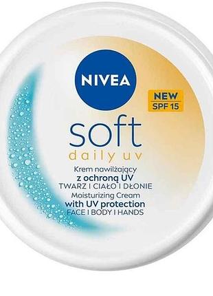 Крем для обличчя, рук та тіла зволожуючий щоденний soft (софт) з spf15 100мл тм nivea