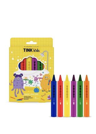 Олівці для малювання у ванній magic crayons tink kids 6 шт