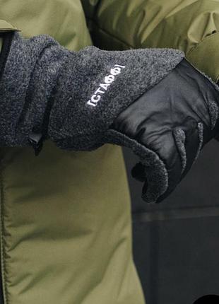 Рукавички staff fleece grafit стафф size m-l