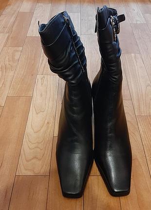 Сапоги женские, марка "bootqueen", черного цвета 3