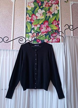 Красива чорна кофта кардиган на гудзиках m&s collection.