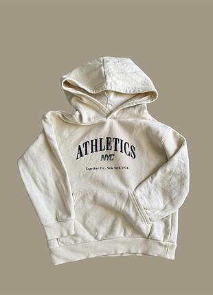 Дитяча кофтинка з капюшоном athletics nyc бежева