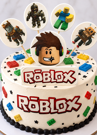 Сахарное украшение-топперы для кондитерских изделий roblox.фигурки из сладкой мастики roblox