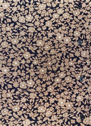 Винтажная коричневая блузка,цветочный принт(011)4 фото
