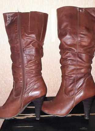 Кожаные сапоги aldo (40 размер)