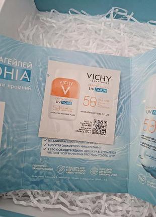 Сонцезахисний флюїд-саше vichy capital soleil uv-aqua spf 50+ (зволожувальний невидимий флюїд)
​бренд: vichy  
​розмір: 1 мл (саше