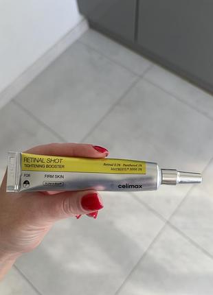 Сироватка орігінал для обличчя celimax retinal shot tightening booster з ретинолом та мікро голками