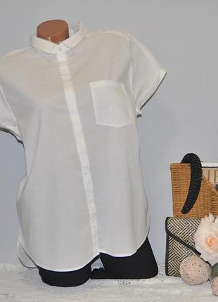 16/46/l- xl h&m фірмова жіноча сорочка блуза блузка класика