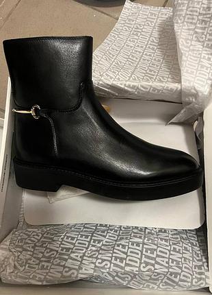 Черевики жіночі steve madden чорні шкіряні