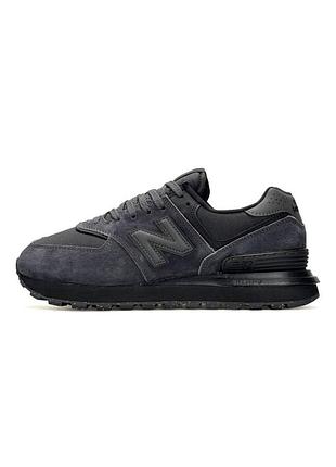 Кросівки чоловічі new balance 574 classic gtx dark grey black